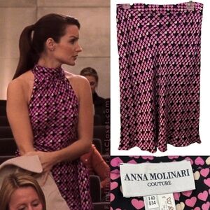 ANNA MOLINARI vintage heart print skirt